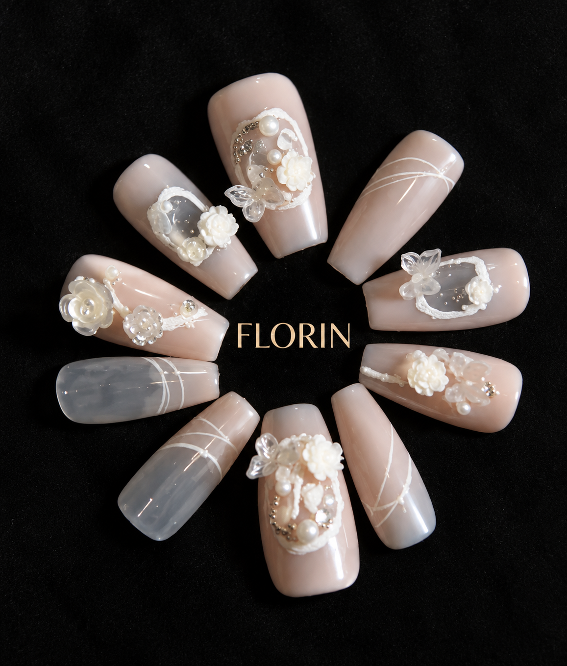 FLORIN 三维浮雕艺术手工穿戴甲